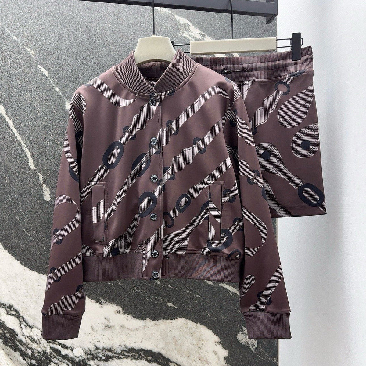 HERMES 25S SWEATSHIRT AND SKIRT SET 528320