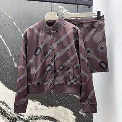 HERMES 25S SWEATSHIRT AND SKIRT SET 528320