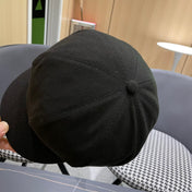 BAKER BOY HAT IN BLACK COTTON 429850