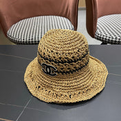 CHANEL 26S RAFFIA BUCKET HAT 335843