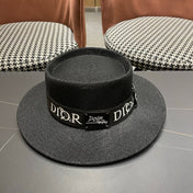 DIOR 26S LOGO STRAW BOATER HAT STYLE 22