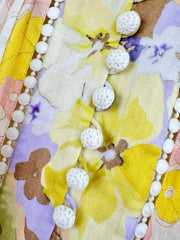 V-NECK FLORAL PRINT DRESS WITH LACE DETAIL