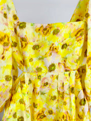 PUFF SLEEVE MINI DRESS 25S IN LINEN 266364