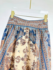 LONG SKIRT PRINTED 25S IN SPUN SILK 266326