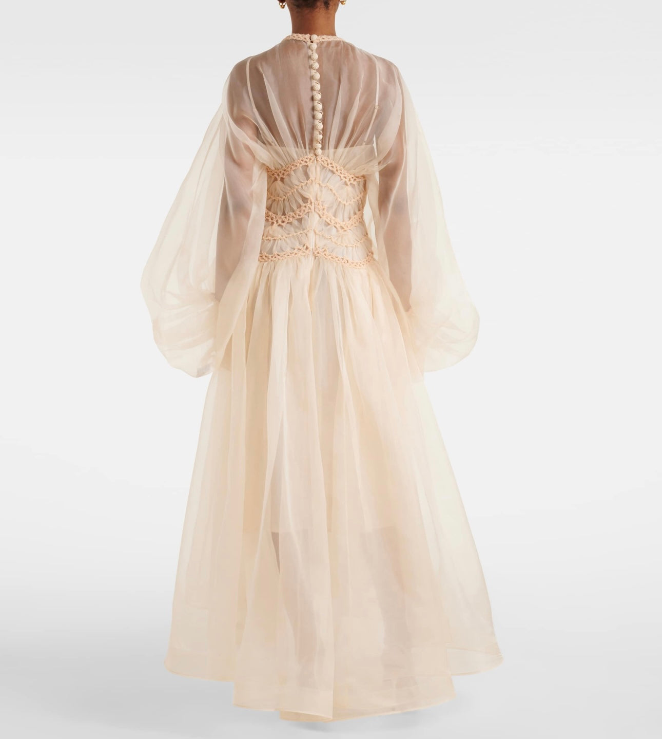 ZIMMERMANN LONG-SLEEVE PUFF-SLEEVE DRESS 270474