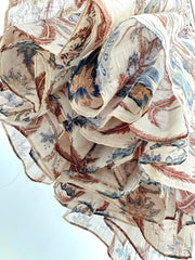 ZIMMERMANN TIERED PLEATED MIDI DRESS 270241