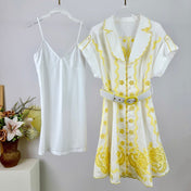 ZIMMERMANN EMBROIDERED SHORT-SLEEVE MINI DRESS 270269