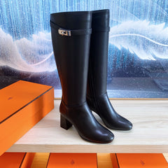 STORY BOOT 7 CM IN BLACK LAMBSKIN