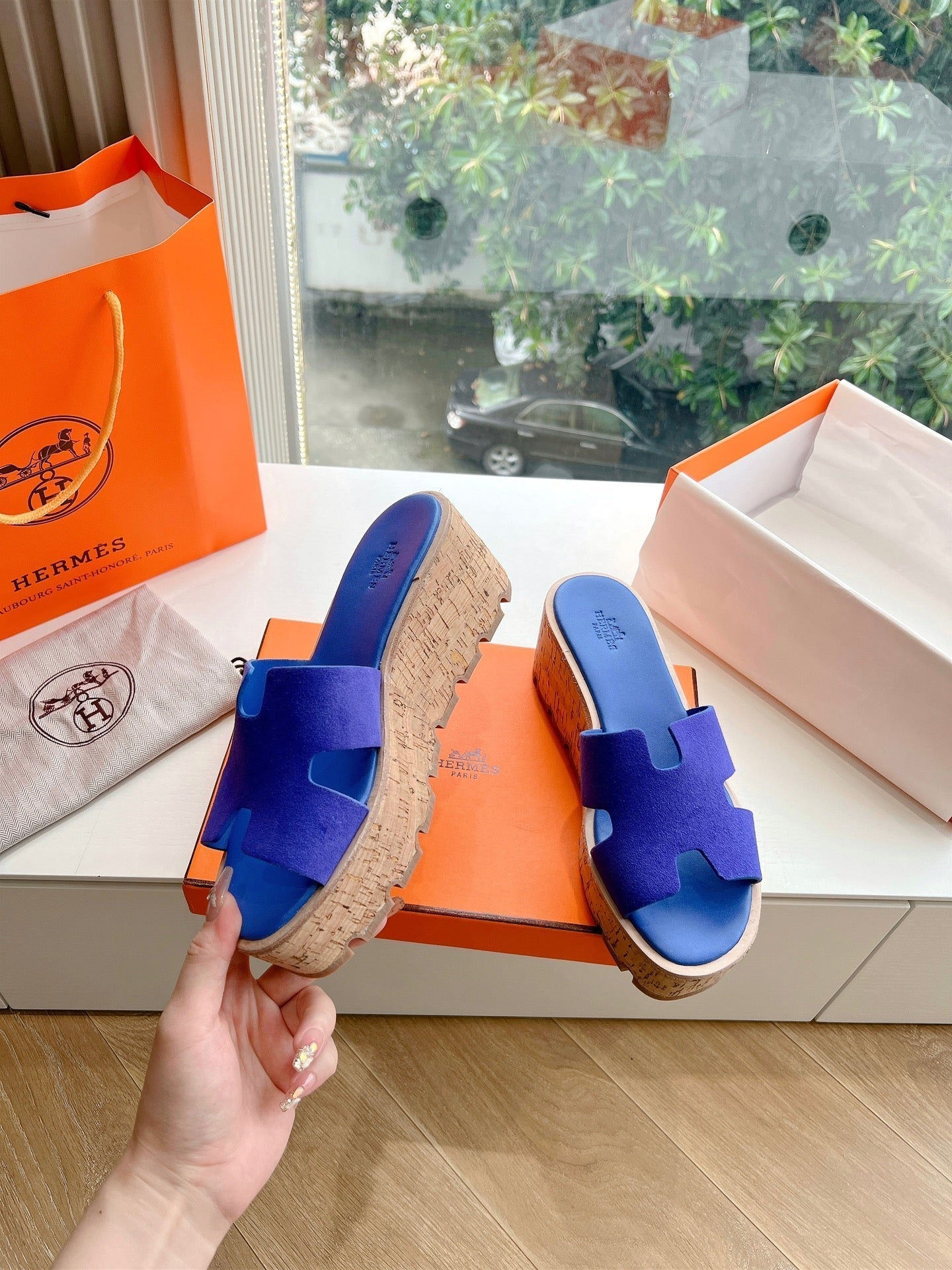 EZE 65 SANDAL NAVY SUEDE