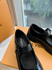 RUBY FLAT MARY JANE IN BLACK PATENT CALFSKIN