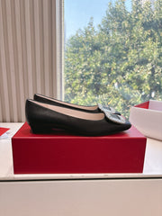 BELLE VIVIER BALLERINAS IN BLACK SMOOTH LAMBSKIN