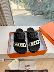EXTRA SANDAL IN BLACK MIX SILVER CALFSKIN