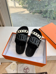 EXTRA SANDAL IN BLACK MIX SILVER CALFSKIN