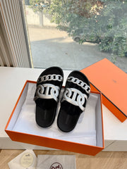 EXTRA SANDAL IN SILVER CALFSKIN