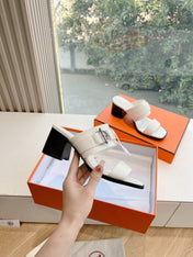 KUTE 60 SANDAL IN WHITE CALFSKIN