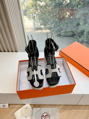 ELDA ESPADRILLE IN WHITE FABRIC AND BLACK CALFSKIN