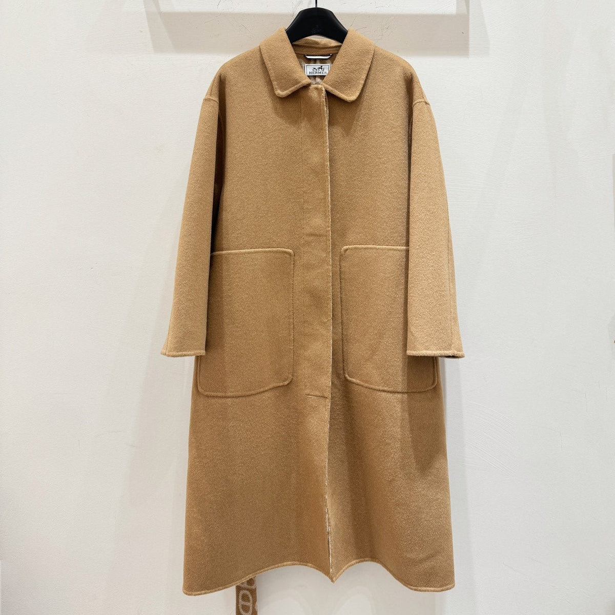 HERMES 25S LONG CASHMERE COAT 155