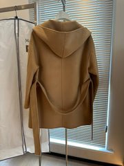 Loewe Coat Khaki Brown Cashmere