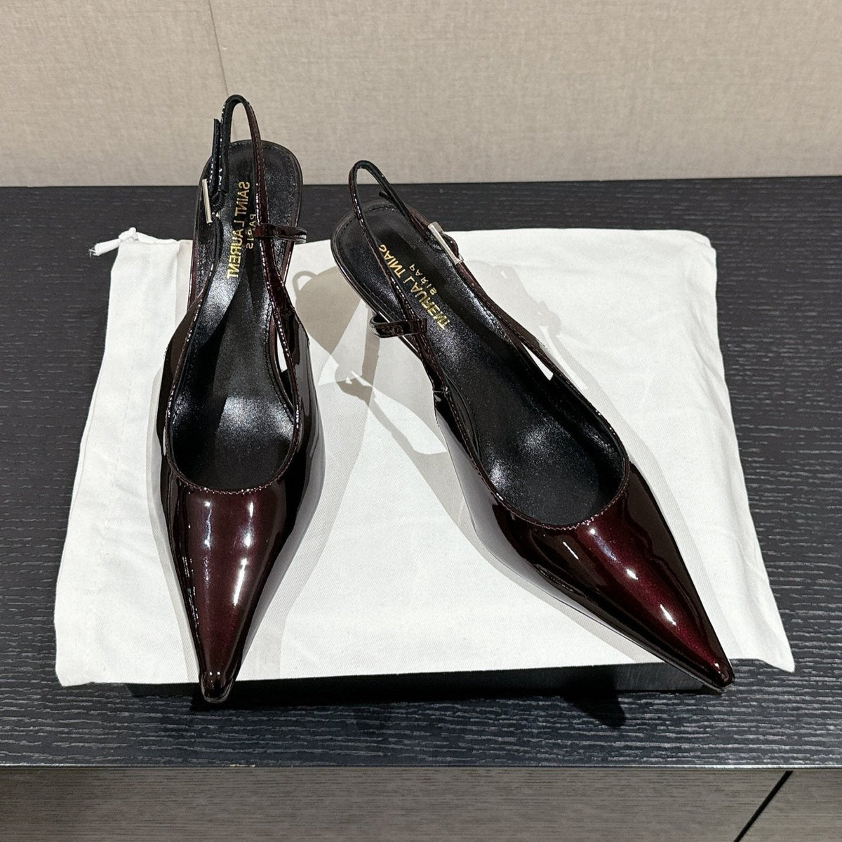 SL CHERISH SLINGBACK 75 WINE CALFSKIN