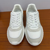 DIOR 26S SNEAKERS IN WHITE AND LIGHT GRAY SUEDE AND CALFSKIN