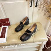 GUCCI 26S HORSEBIT LOAFERS 55 MM IN BLACK SMOOTH CALFSKIN
