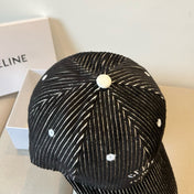 BASEBALL CAP MODEL 650190 IN BLACK CORDUROY