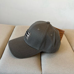 MM BASEBALL CAP IN DARK GREY KHAKI FABRIC STYLE 1