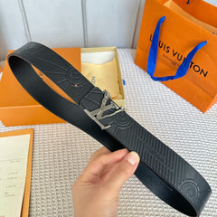 LV 25S BELT 40 MM IN BLACK CALFSKIN 593226