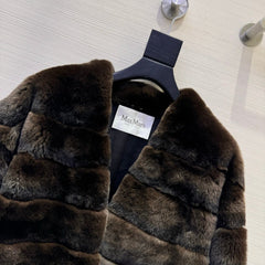 MAX MARA 25S V-NECK FUR COAT 156