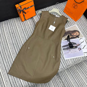 HERMES 25S ROUND-NECK VEST DRESS 255