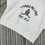 PRADA 25S SHORT-SLEEVE CREW NECK SWEATSHIRT SET 352