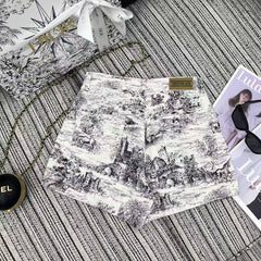 Dior 25C Short Toile de Jouy Scotland Pattern 228386
