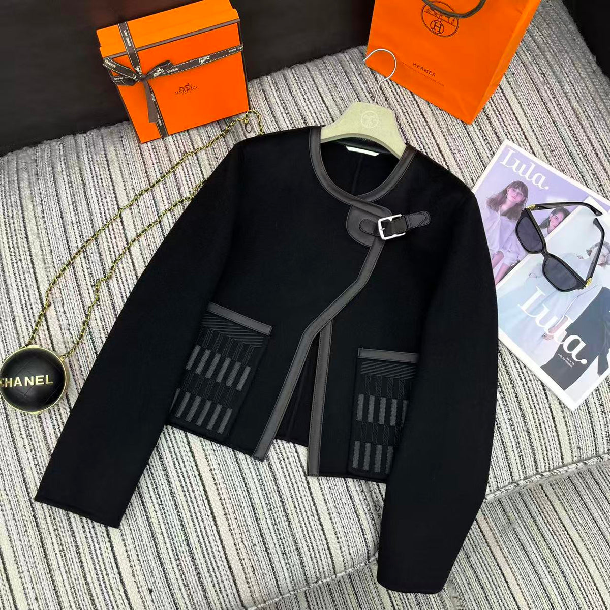 HERMES 25S KNITTED JACKET 053