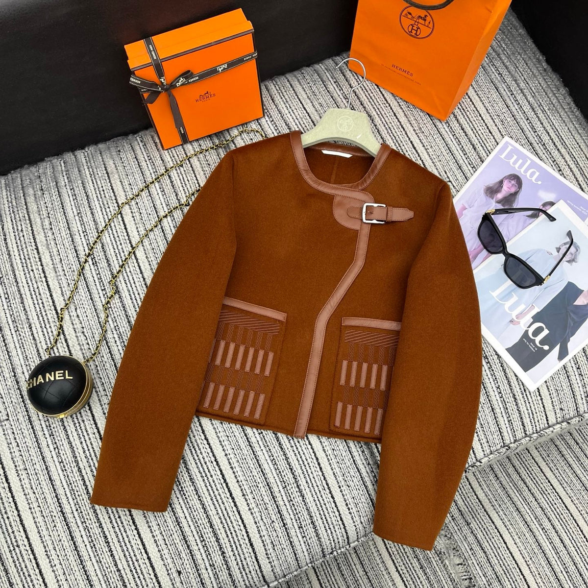 HERMES 25S KNITTED JACKET 8887