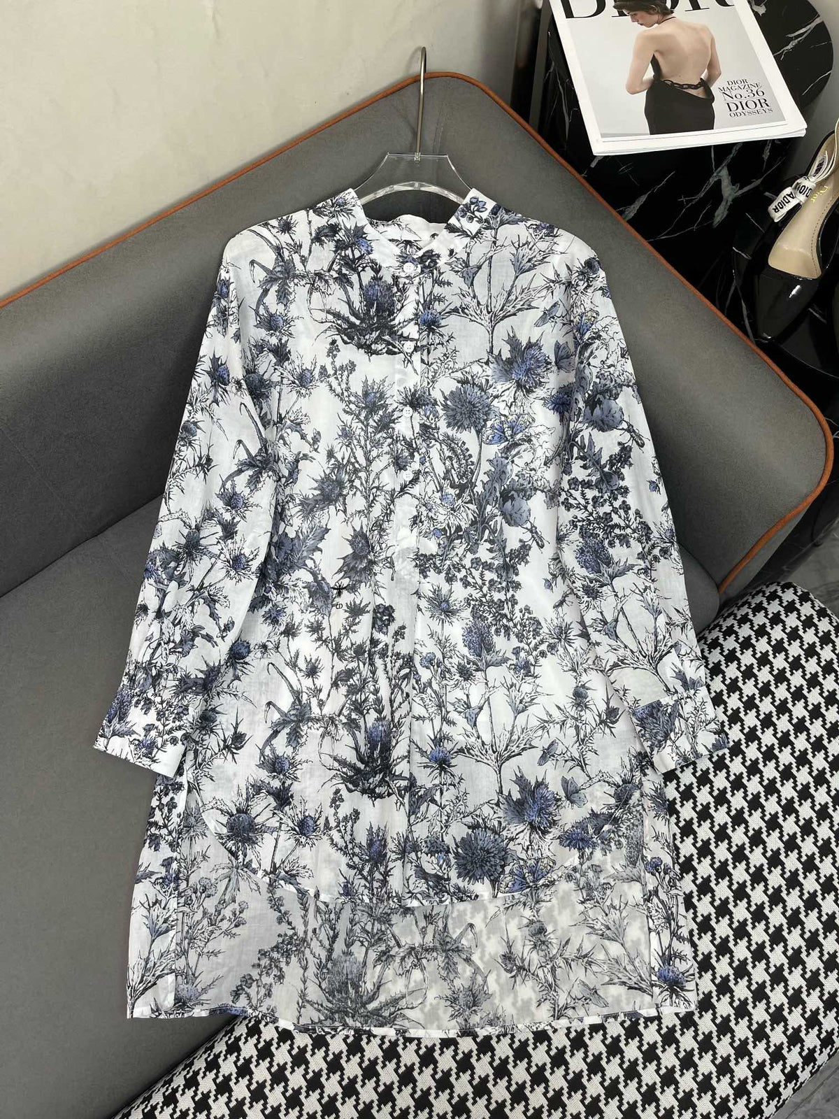 DIOR SHIRT DRESS WITH STAND COLLAR 198035