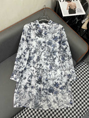 DIOR SHIRT DRESS WITH STAND COLLAR 198035