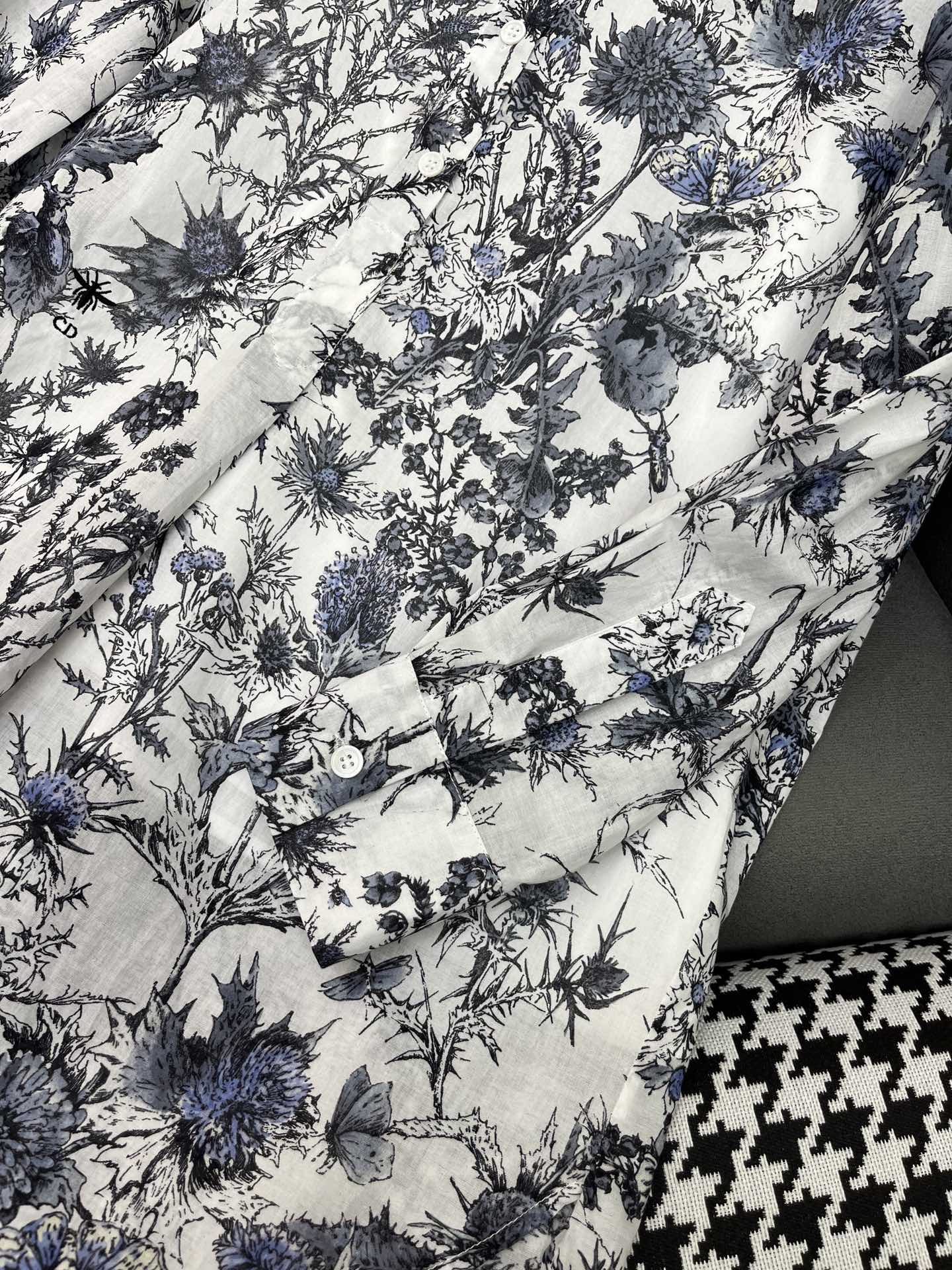 DIOR SHIRT DRESS WITH STAND COLLAR 198035