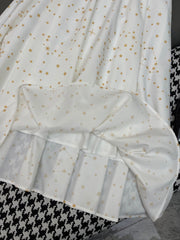 WHITE FLARED SKIRT WITH PRINT