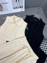 MATCHING SET WITH SLEEVELESS TOP AND SHORT SKIRT