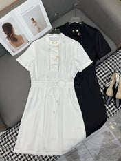 ROUND-NECK SHORT-SLEEVE DRESS 253297