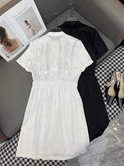 ROUND-NECK SHORT-SLEEVE DRESS 253297