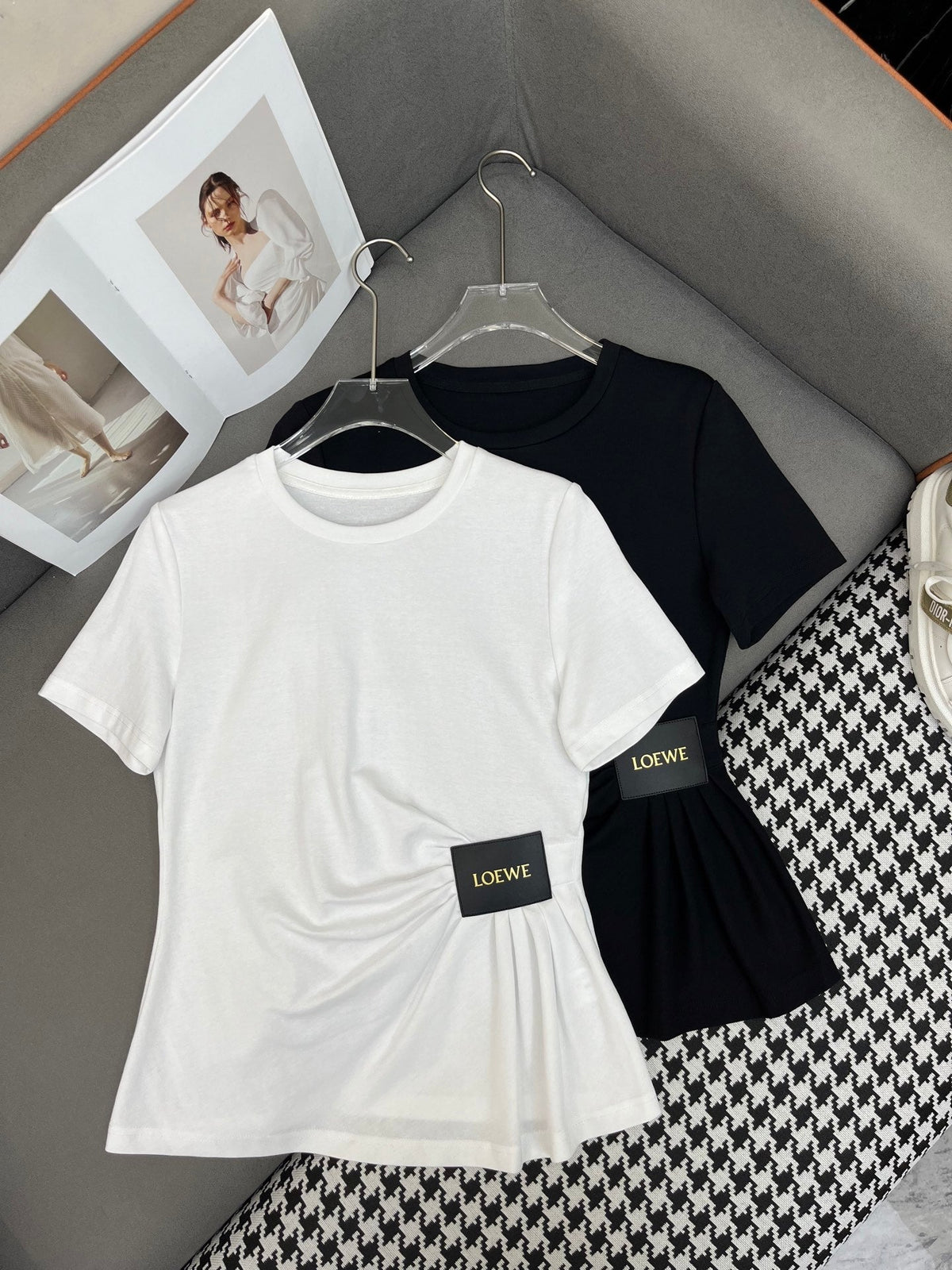 FITTED POLO SHIRT WITH PLEATED WAIST 255707