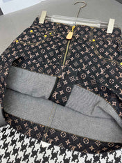LV NEW STYLE DENIM SKIRT WITH FRONT CENTER ZIPPER 269062