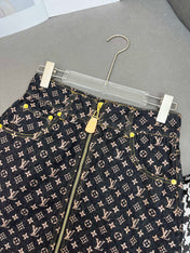 LV NEW STYLE DENIM SKIRT WITH FRONT CENTER ZIPPER 269062