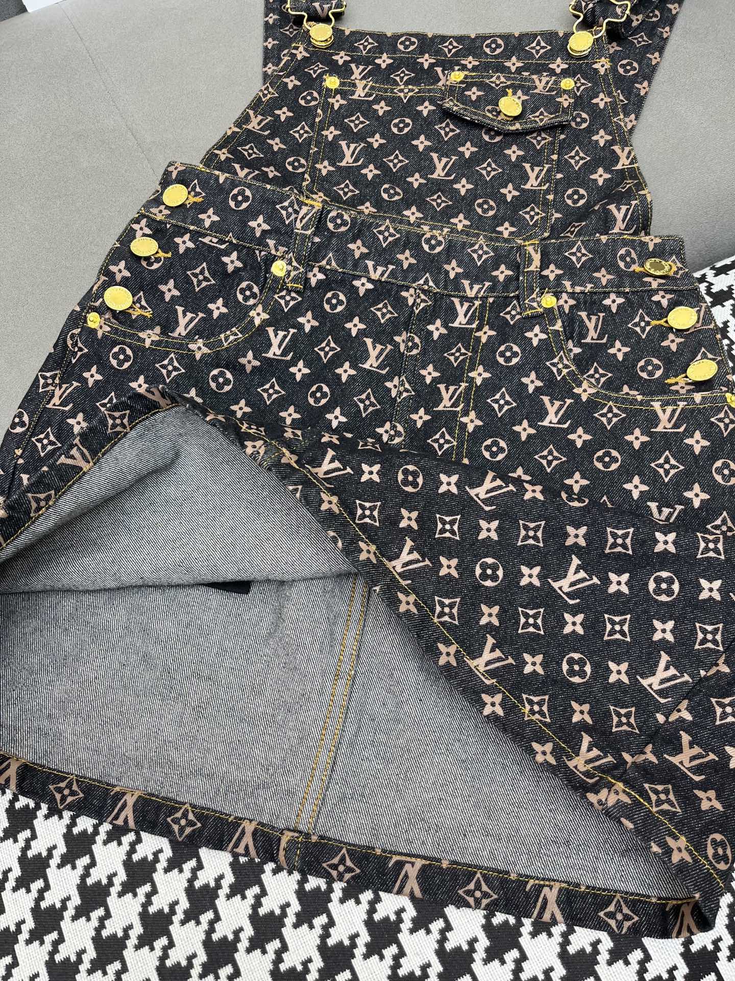 LV NEW DENIM OVERALL DRESS 269064