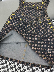 LV NEW DENIM OVERALL DRESS 269064