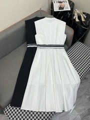 PRADA SLEEVELESS DRESS WITH STAND COLLAR – NEW STYLE 269122