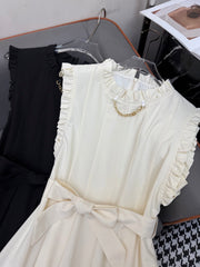 LV SLEEVELESS DRESS WITH BELTED WAIST 269125