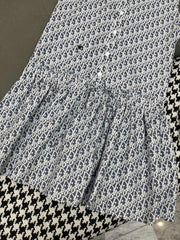 DIOR SLEEVELESS PRINTED DENIM DRESS 269128