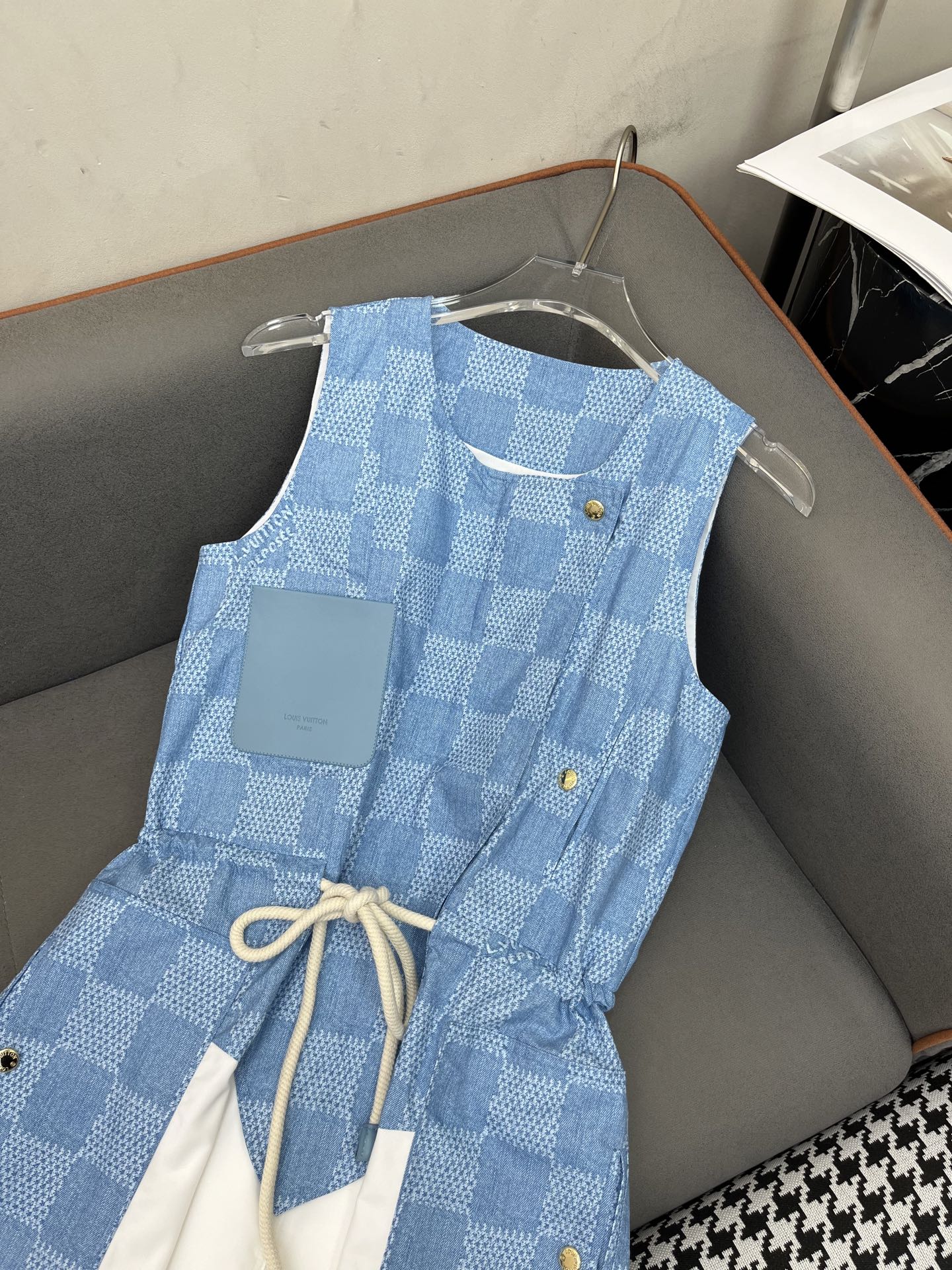 LV TANK DRESS BLUE 25S IN POLYESTER 266630